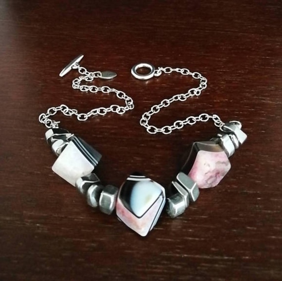 Handmade: Agate & hematite gemstone necklace - Picture 6 of 6